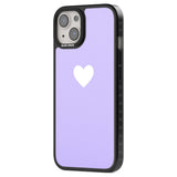 Single Heart White & Pale Purple