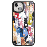 Colourful Horse Pattern Phone Case iPhone 15 Plus / Magsafe Black Impact Case,iPhone 15 / Magsafe Black Impact Case,iPhone 14 Plus / Magsafe Black Impact Case,iPhone 14 / Magsafe Black Impact Case,iPhone 13 / Magsafe Black Impact Case Blanc Space