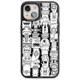 Monochrome Heads Phone Case iPhone 15 Plus / Magsafe Black Impact Case,iPhone 15 / Magsafe Black Impact Case,iPhone 14 Plus / Magsafe Black Impact Case,iPhone 14 / Magsafe Black Impact Case,iPhone 13 / Magsafe Black Impact Case Blanc Space