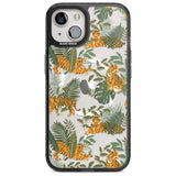 ClearTiger & Fern Jungle Cat Pattern Phone Case iPhone 15 Plus / Magsafe Black Impact Case,iPhone 15 / Magsafe Black Impact Case,iPhone 14 Plus / Magsafe Black Impact Case,iPhone 14 / Magsafe Black Impact Case,iPhone 13 / Magsafe Black Impact Case Blanc Space