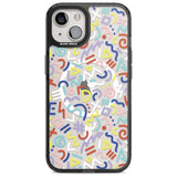 Colourful Mixed Shapes Retro Pattern Design Phone Case iPhone 15 Plus / Magsafe Black Impact Case,iPhone 15 / Magsafe Black Impact Case,iPhone 14 Plus / Magsafe Black Impact Case,iPhone 14 / Magsafe Black Impact Case,iPhone 13 / Magsafe Black Impact Case Blanc Space