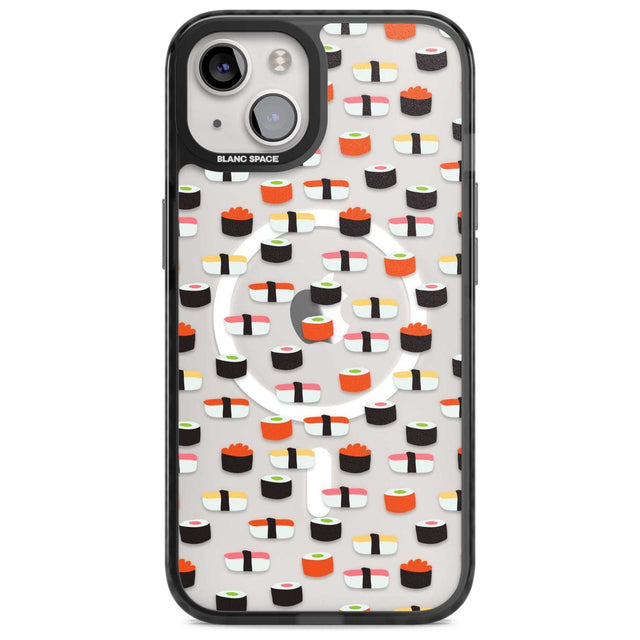 Minimalist Sushi Pattern Phone Case iPhone 15 Plus / Magsafe Black Impact Case,iPhone 15 / Magsafe Black Impact Case,iPhone 14 Plus / Magsafe Black Impact Case,iPhone 14 / Magsafe Black Impact Case,iPhone 13 / Magsafe Black Impact Case Blanc Space