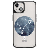 Pisces Zodiac Transparent Design - Blue