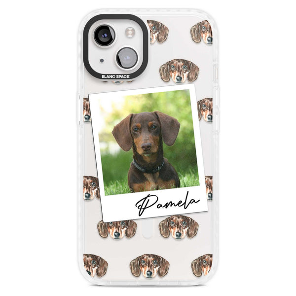 Personalised Brown Dachshund Instant Camera Photo