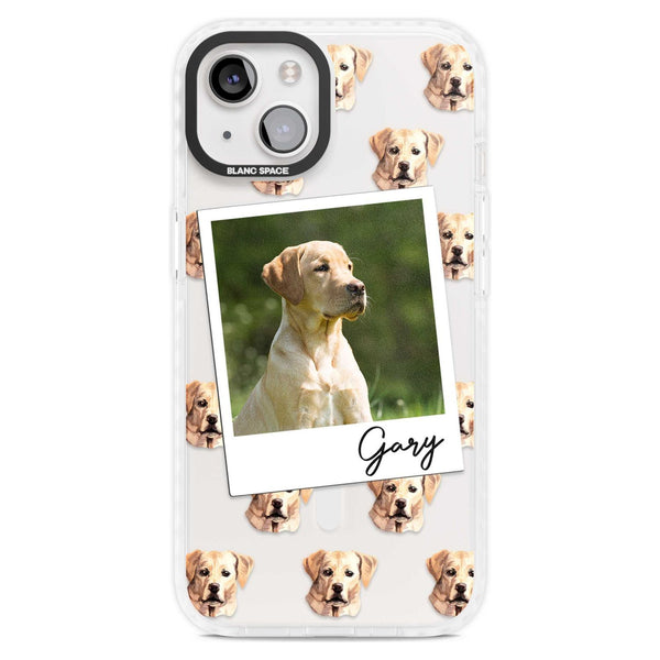 Personalised Tan Black Labrador Instant Camera Photo