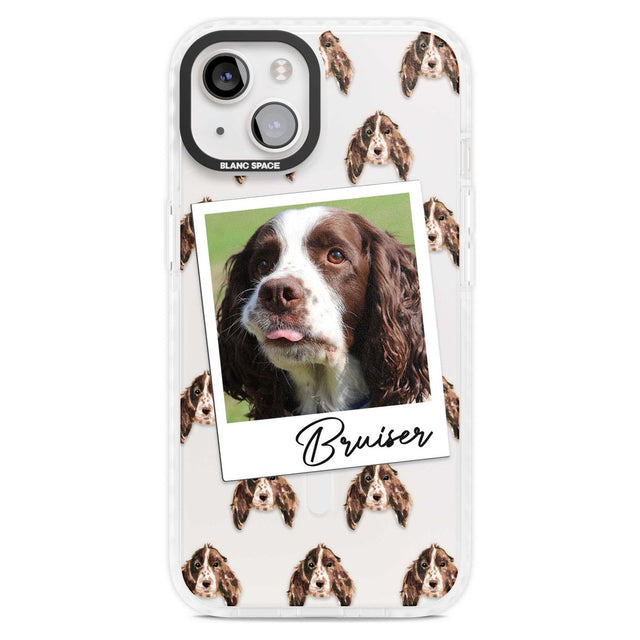 Personalised Springer Spaniel - Dog Photo Custom Phone Case iPhone 15 Plus / Magsafe Impact Case,iPhone 15 / Magsafe Impact Case Blanc Space
