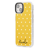 Personalised Yellow Polka Dot Custom Phone Case iPhone 15 Pro Max / Black Impact Case,iPhone 15 Plus / Black Impact Case,iPhone 15 Pro / Black Impact Case,iPhone 15 / Black Impact Case,iPhone 15 Pro Max / Impact Case,iPhone 15 Plus / Impact Case,iPhone 15 Pro / Impact Case,iPhone 15 / Impact Case,iPhone 15 Pro Max / Magsafe Black Impact Case,iPhone 15 Plus / Magsafe Black Impact Case,iPhone 15 Pro / Magsafe Black Impact Case,iPhone 15 / Magsafe Black Impact Case,iPhone 14 Pro Max / Black Impact Case,iPhone 