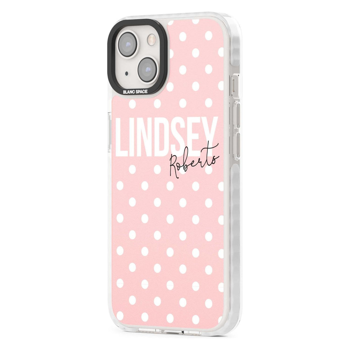 Personalised Pink Polka Custom Phone Case iPhone 15 Pro Max / Black Impact Case,iPhone 15 Plus / Black Impact Case,iPhone 15 Pro / Black Impact Case,iPhone 15 / Black Impact Case,iPhone 15 Pro Max / Impact Case,iPhone 15 Plus / Impact Case,iPhone 15 Pro / Impact Case,iPhone 15 / Impact Case,iPhone 15 Pro Max / Magsafe Black Impact Case,iPhone 15 Plus / Magsafe Black Impact Case,iPhone 15 Pro / Magsafe Black Impact Case,iPhone 15 / Magsafe Black Impact Case,iPhone 14 Pro Max / Black Impact Case,iPhone 14 Plu