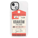 Personalised Vintage BEA Luggage Tag Custom Phone Case iPhone 15 Plus / Magsafe Impact Case,iPhone 15 / Magsafe Impact Case Blanc Space