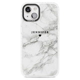 Personalised Classic Grey Marble Custom Phone Case iPhone 15 Plus / Magsafe Impact Case,iPhone 15 / Magsafe Impact Case Blanc Space