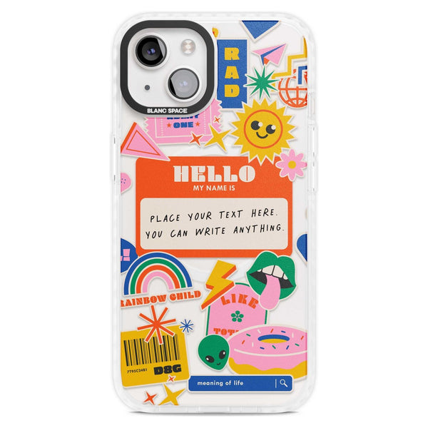 Personalised Retro Nametag Sticker