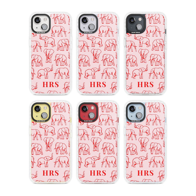 Personalised Red Elephant Outlines on Pink Custom Phone Case iPhone 15 Pro Max / Black Impact Case,iPhone 15 Plus / Black Impact Case,iPhone 15 Pro / Black Impact Case,iPhone 15 / Black Impact Case,iPhone 15 Pro Max / Impact Case,iPhone 15 Plus / Impact Case,iPhone 15 Pro / Impact Case,iPhone 15 / Impact Case,iPhone 15 Pro Max / Magsafe Black Impact Case,iPhone 15 Plus / Magsafe Black Impact Case,iPhone 15 Pro / Magsafe Black Impact Case,iPhone 15 / Magsafe Black Impact Case,iPhone 14 Pro Max / Black Impact