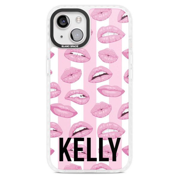 Personalised Pink Stripes & Lips