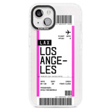 Personalised Los Angeles Boarding Pass Custom Phone Case iPhone 15 Plus / Magsafe Impact Case,iPhone 15 / Magsafe Impact Case Blanc Space