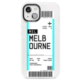 Personalised Melbourne Boarding Pass Custom Phone Case iPhone 15 Plus / Magsafe Impact Case,iPhone 15 / Magsafe Impact Case Blanc Space