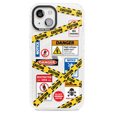 CAUTION Phone Case iPhone 15 Plus / Magsafe Impact Case,iPhone 15 / Magsafe Impact Case Blanc Space