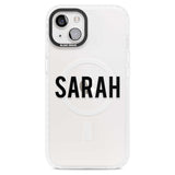 Personalised Clear Text  1A Custom Phone Case iPhone 15 Plus / Magsafe Impact Case,iPhone 15 / Magsafe Impact Case Blanc Space