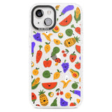 Mixed Kawaii Food Icons - Clear Phone Case iPhone 15 Plus / Magsafe Impact Case,iPhone 15 / Magsafe Impact Case Blanc Space