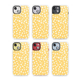 White on Yellow Dalmatian Polka Dot Spots