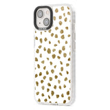 Gold Look on White Dalmatian Polka Dot Spots Phone Case iPhone 15 Pro Max / Black Impact Case,iPhone 15 Plus / Black Impact Case,iPhone 15 Pro / Black Impact Case,iPhone 15 / Black Impact Case,iPhone 15 Pro Max / Impact Case,iPhone 15 Plus / Impact Case,iPhone 15 Pro / Impact Case,iPhone 15 / Impact Case,iPhone 15 Pro Max / Magsafe Black Impact Case,iPhone 15 Plus / Magsafe Black Impact Case,iPhone 15 Pro / Magsafe Black Impact Case,iPhone 15 / Magsafe Black Impact Case,iPhone 14 Pro Max / Black Impact Case