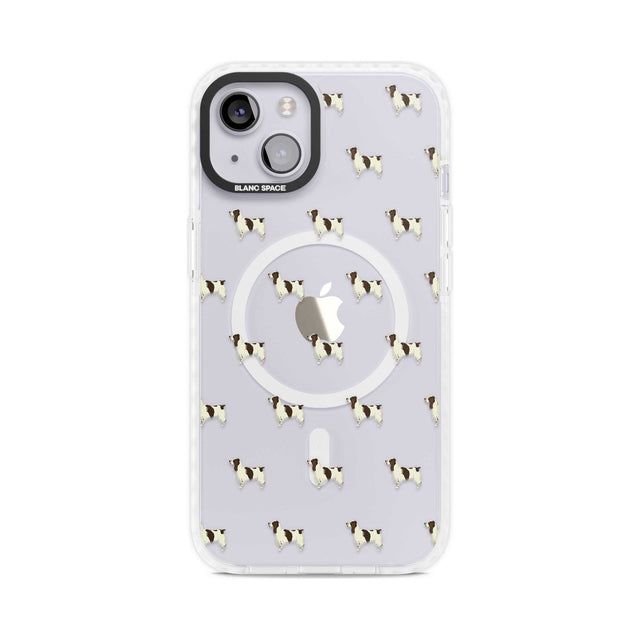 English Springer Spaniel Dog Pattern Clear Phone Case iPhone 15 Plus / Magsafe Impact Case,iPhone 15 / Magsafe Impact Case Blanc Space