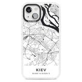 Map of Kiev, Ukraine Phone Case iPhone 15 Plus / Magsafe Impact Case,iPhone 15 / Magsafe Impact Case Blanc Space