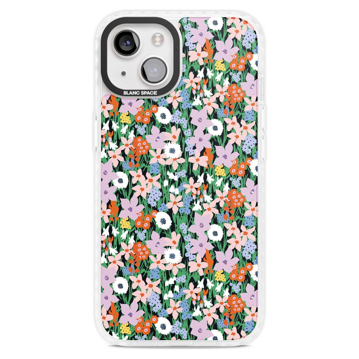 Jazzy Floral Mix: Solid Phone Case iPhone 15 Plus / Magsafe Impact Case,iPhone 15 / Magsafe Impact Case Blanc Space