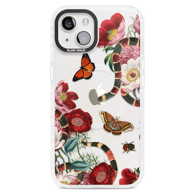 Botanical Snake Phone Case iPhone 15 Plus / Magsafe Impact Case,iPhone 15 / Magsafe Impact Case Blanc Space