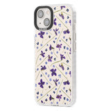 Violet Floral Pattern Design - Cream