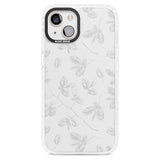 Grey Branches Vintage Botanical Phone Case iPhone 15 Plus / Magsafe Impact Case,iPhone 15 / Magsafe Impact Case Blanc Space