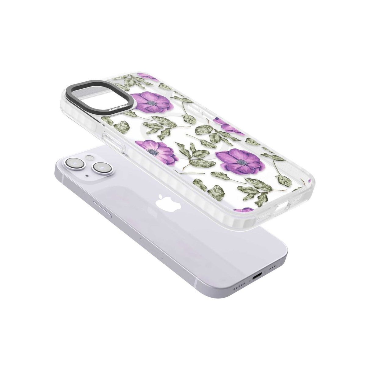 Purple Blossoms Transparent Floral