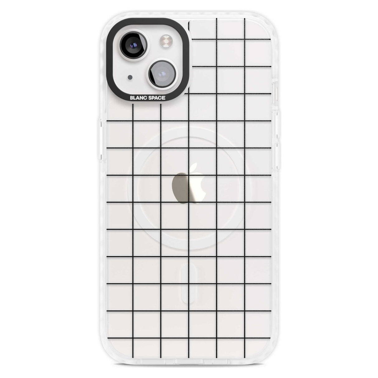 Simplistic Large Grid Pattern Black (Transparent)