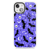 Bats n' Bones Pattern Phone Case iPhone 15 Plus / Magsafe Impact Case,iPhone 15 / Magsafe Impact Case Blanc Space