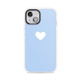 Single Heart Design: White & Baby Blue