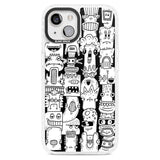 Monochrome Heads Phone Case iPhone 15 Plus / Magsafe Impact Case,iPhone 15 / Magsafe Impact Case Blanc Space