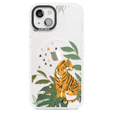 Large Tiger Clear Jungle Cat Pattern Phone Case iPhone 15 Plus / Magsafe Impact Case,iPhone 15 / Magsafe Impact Case Blanc Space