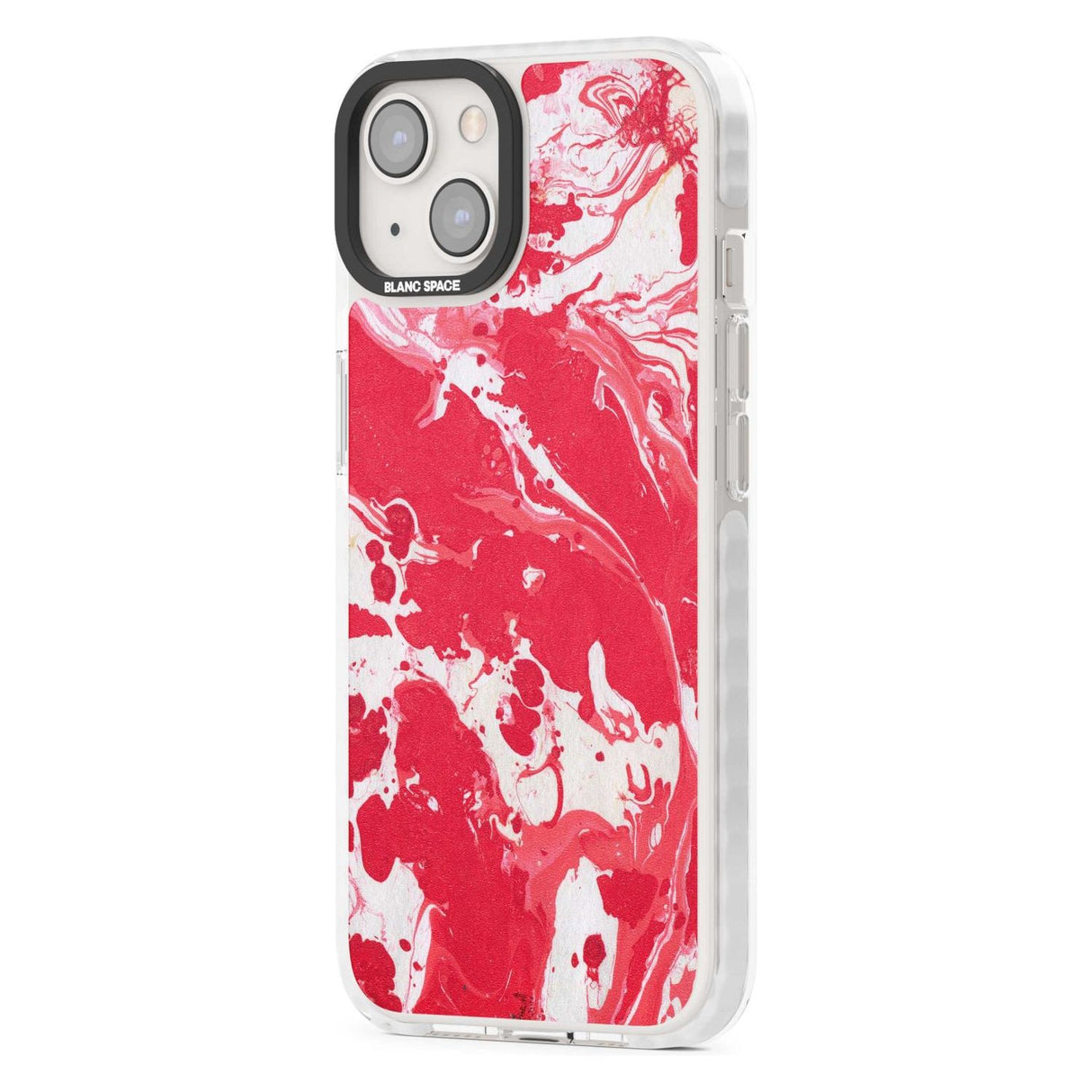 Red & White - Marbled Paper