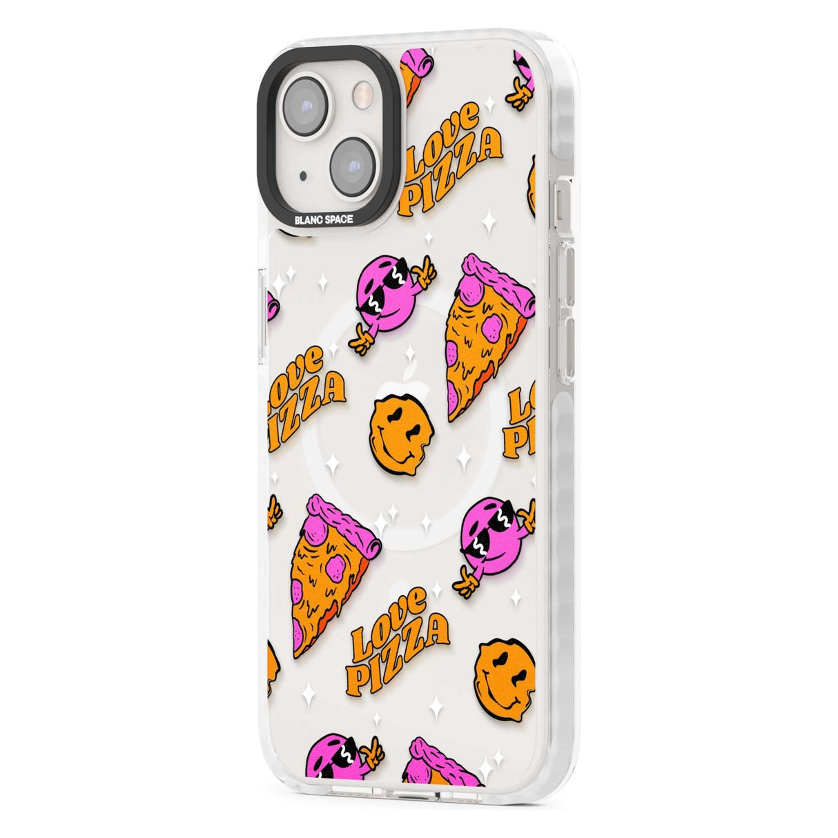 Psychedelic Love Pizza Pattern (Clear)