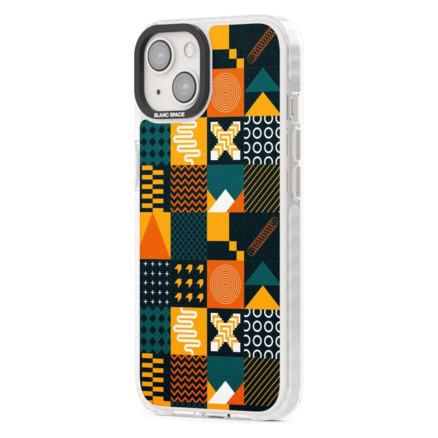 Funky Geometric Patterns: Orange & Dark Green Phone Case iPhone 15 Pro Max / Black Impact Case,iPhone 15 Plus / Black Impact Case,iPhone 15 Pro / Black Impact Case,iPhone 15 / Black Impact Case,iPhone 15 Pro Max / Impact Case,iPhone 15 Plus / Impact Case,iPhone 15 Pro / Impact Case,iPhone 15 / Impact Case,iPhone 15 Pro Max / Magsafe Black Impact Case,iPhone 15 Plus / Magsafe Black Impact Case,iPhone 15 Pro / Magsafe Black Impact Case,iPhone 15 / Magsafe Black Impact Case,iPhone 14 Pro Max / Black Impact Cas