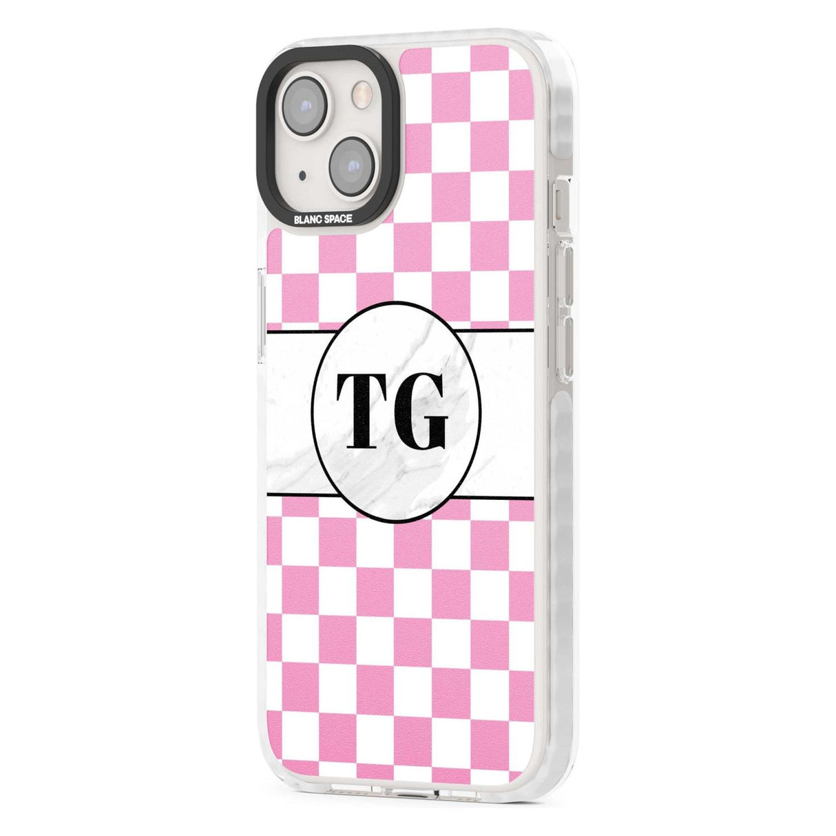 Personalised Monogrammed Pink Check Phone Case iPhone 15 Pro Max / Black Impact Case,iPhone 15 Plus / Black Impact Case,iPhone 15 Pro / Black Impact Case,iPhone 15 / Black Impact Case,iPhone 15 Pro Max / Impact Case,iPhone 15 Plus / Impact Case,iPhone 15 Pro / Impact Case,iPhone 15 / Impact Case,iPhone 15 Pro Max / Magsafe Black Impact Case,iPhone 15 Plus / Magsafe Black Impact Case,iPhone 15 Pro / Magsafe Black Impact Case,iPhone 15 / Magsafe Black Impact Case,iPhone 14 Pro Max / Black Impact Case,iPhone 1