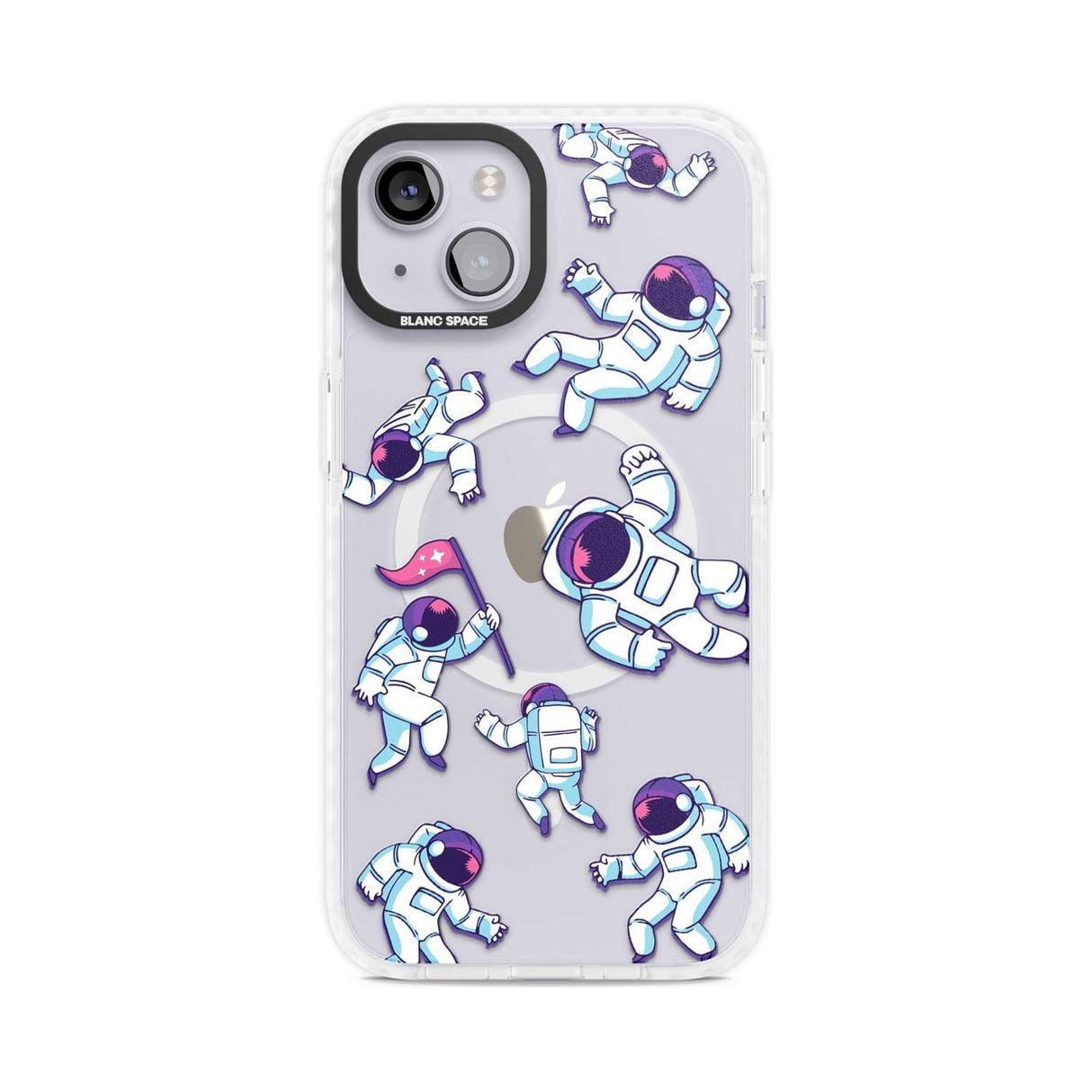 Astronaut Pattern Phone Case iPhone 15 Plus / Magsafe Impact Case,iPhone 15 / Magsafe Impact Case Blanc Space