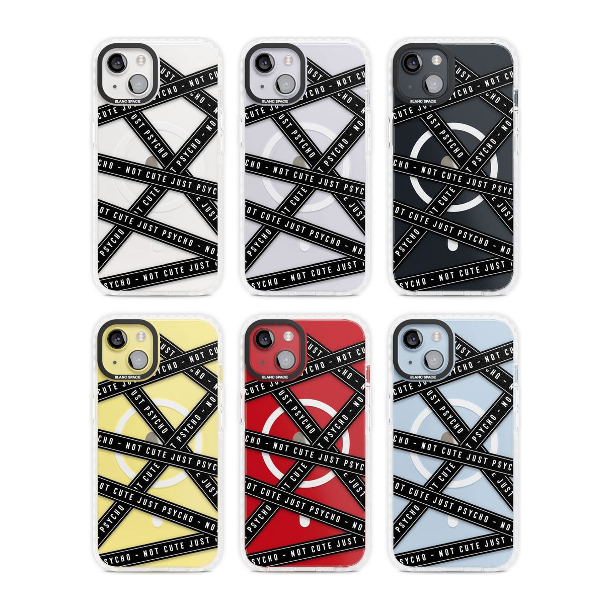 Caution Tape (Clear) Not Cute Just Psycho Phone Case iPhone 15 Pro Max / Black Impact Case,iPhone 15 Plus / Black Impact Case,iPhone 15 Pro / Black Impact Case,iPhone 15 / Black Impact Case,iPhone 15 Pro Max / Impact Case,iPhone 15 Plus / Impact Case,iPhone 15 Pro / Impact Case,iPhone 15 / Impact Case,iPhone 15 Pro Max / Magsafe Black Impact Case,iPhone 15 Plus / Magsafe Black Impact Case,iPhone 15 Pro / Magsafe Black Impact Case,iPhone 15 / Magsafe Black Impact Case,iPhone 14 Pro Max / Black Impact Case,iP