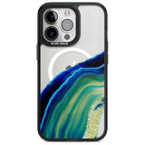 Green & Blue Gemstone Crystal Phone Case iPhone 15 Pro Max / Magsafe Black Impact Case,iPhone 15 Pro / Magsafe Black Impact Case,iPhone 14 Pro Max / Magsafe Black Impact Case,iPhone 14 Pro / Magsafe Black Impact Case,iPhone 13 Pro / Magsafe Black Impact Case Blanc Space