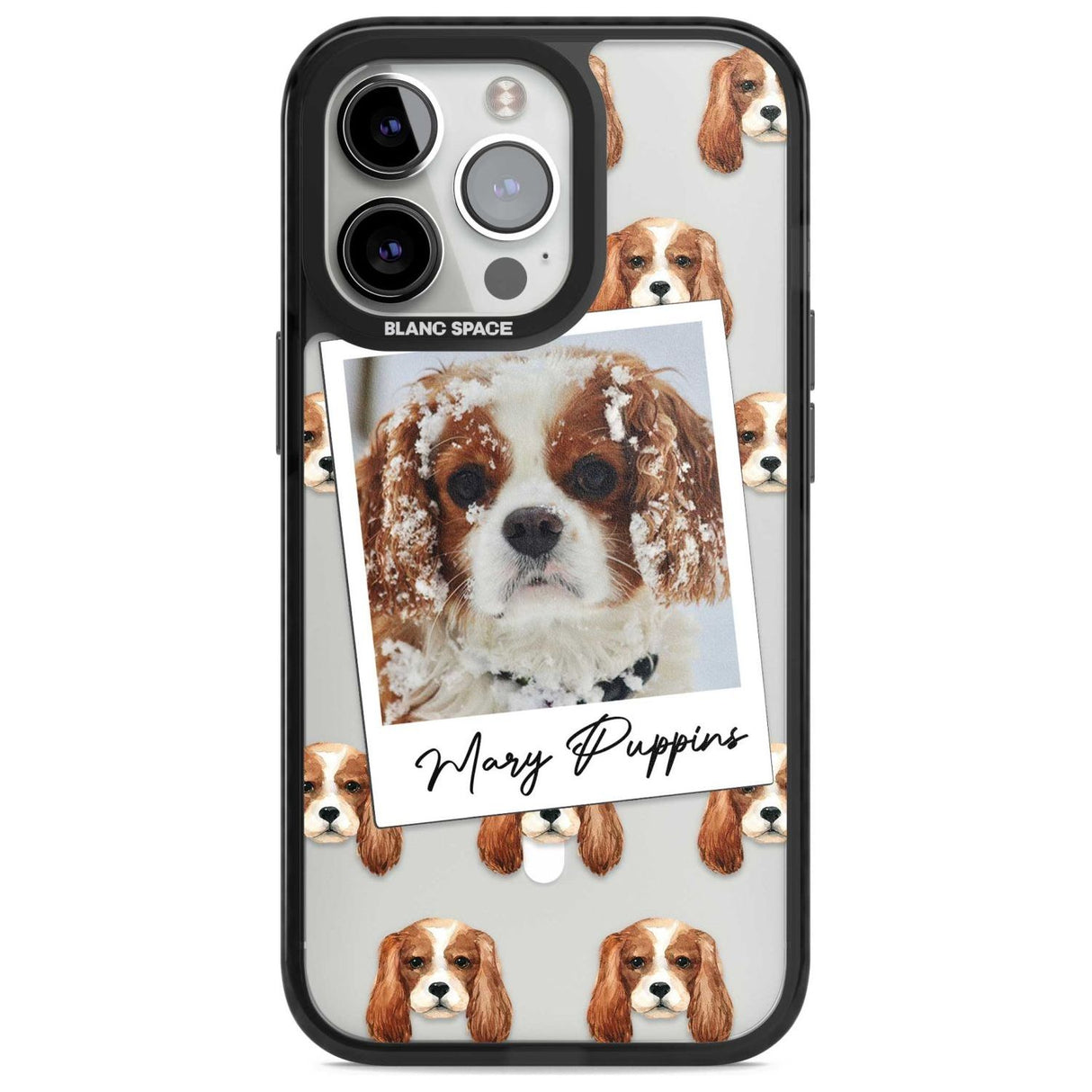 Personalised Cavalier King Charles - Dog Photo Custom Phone Case iPhone 15 Pro Max / Magsafe Black Impact Case,iPhone 15 Pro / Magsafe Black Impact Case,iPhone 14 Pro Max / Magsafe Black Impact Case,iPhone 14 Pro / Magsafe Black Impact Case,iPhone 13 Pro / Magsafe Black Impact Case Blanc Space