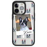 Personalised French Bulldog, Black & White - Dog Photo Custom Phone Case iPhone 15 Pro Max / Magsafe Black Impact Case,iPhone 15 Pro / Magsafe Black Impact Case,iPhone 14 Pro Max / Magsafe Black Impact Case,iPhone 14 Pro / Magsafe Black Impact Case,iPhone 13 Pro / Magsafe Black Impact Case Blanc Space