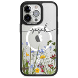 Personalised Wildflower Floral Custom Phone Case iPhone 15 Pro Max / Magsafe Black Impact Case,iPhone 15 Pro / Magsafe Black Impact Case,iPhone 14 Pro Max / Magsafe Black Impact Case,iPhone 14 Pro / Magsafe Black Impact Case,iPhone 13 Pro / Magsafe Black Impact Case Blanc Space