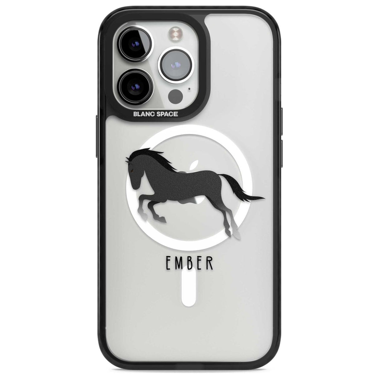 Personalised Black Horse Custom Phone Case iPhone 15 Pro Max / Magsafe Black Impact Case,iPhone 15 Pro / Magsafe Black Impact Case,iPhone 14 Pro Max / Magsafe Black Impact Case,iPhone 14 Pro / Magsafe Black Impact Case,iPhone 13 Pro / Magsafe Black Impact Case Blanc Space