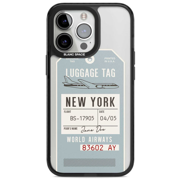 Personalised Vintage USA Luggage Tag