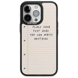 Personalised School Paper Custom Phone Case iPhone 15 Pro Max / Magsafe Black Impact Case,iPhone 15 Pro / Magsafe Black Impact Case,iPhone 14 Pro Max / Magsafe Black Impact Case,iPhone 14 Pro / Magsafe Black Impact Case,iPhone 13 Pro / Magsafe Black Impact Case Blanc Space