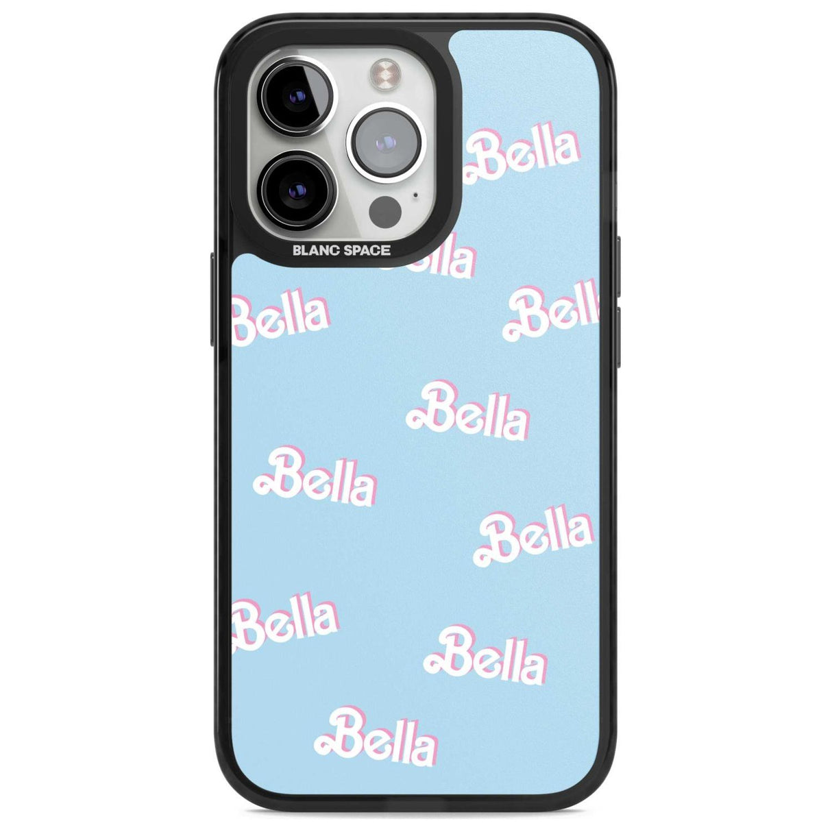 Personalised Cute Name Pattern Custom Phone Case iPhone 15 Pro Max / Magsafe Black Impact Case,iPhone 15 Pro / Magsafe Black Impact Case,iPhone 14 Pro Max / Magsafe Black Impact Case,iPhone 14 Pro / Magsafe Black Impact Case,iPhone 13 Pro / Magsafe Black Impact Case Blanc Space